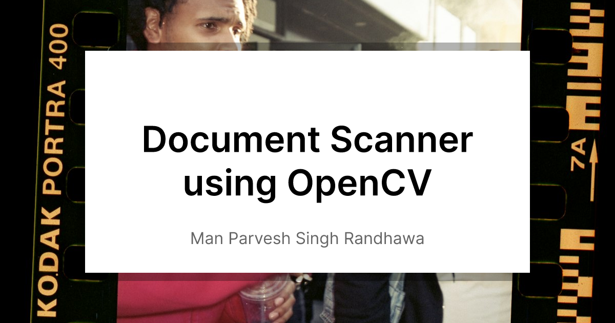 Document Scanner using OpenCV